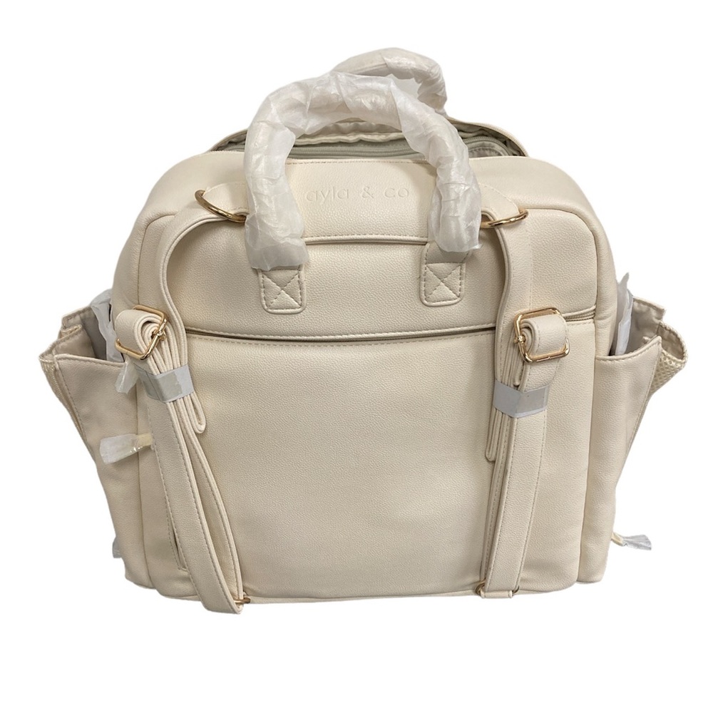 Ayla&Co Diaper Bag Ivory Full Size NIB - Picture 4 of 7